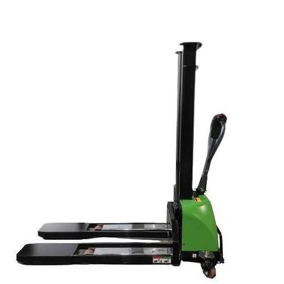 HSLF1000 Electric Forklift Pallet Stacker 1ton 0.8m-1.6m Self Loading Lifting Stacker