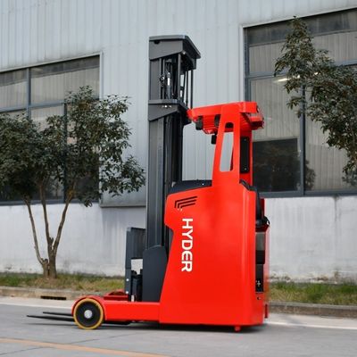 Electric Reach Forklift 1.6ton Hydraulic Stacking Truck for Narrow Aisle Warehouse