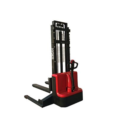 DC Motor Forklift Htb15e 1500kg 3m Electric Walkie Stacker Fork Lift Machine in Warehouse