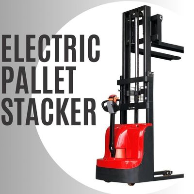 AC Motor Electric Stacker 1500kgs Material Handling Pallet Stacker Walkie Pallet Forklift