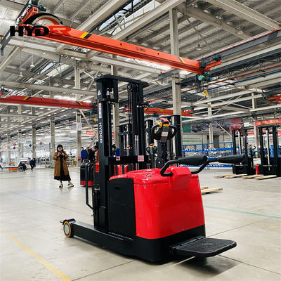 American Curtis Controller Reach Forklift Fast Handling in Narrow High Rack Warehouses
